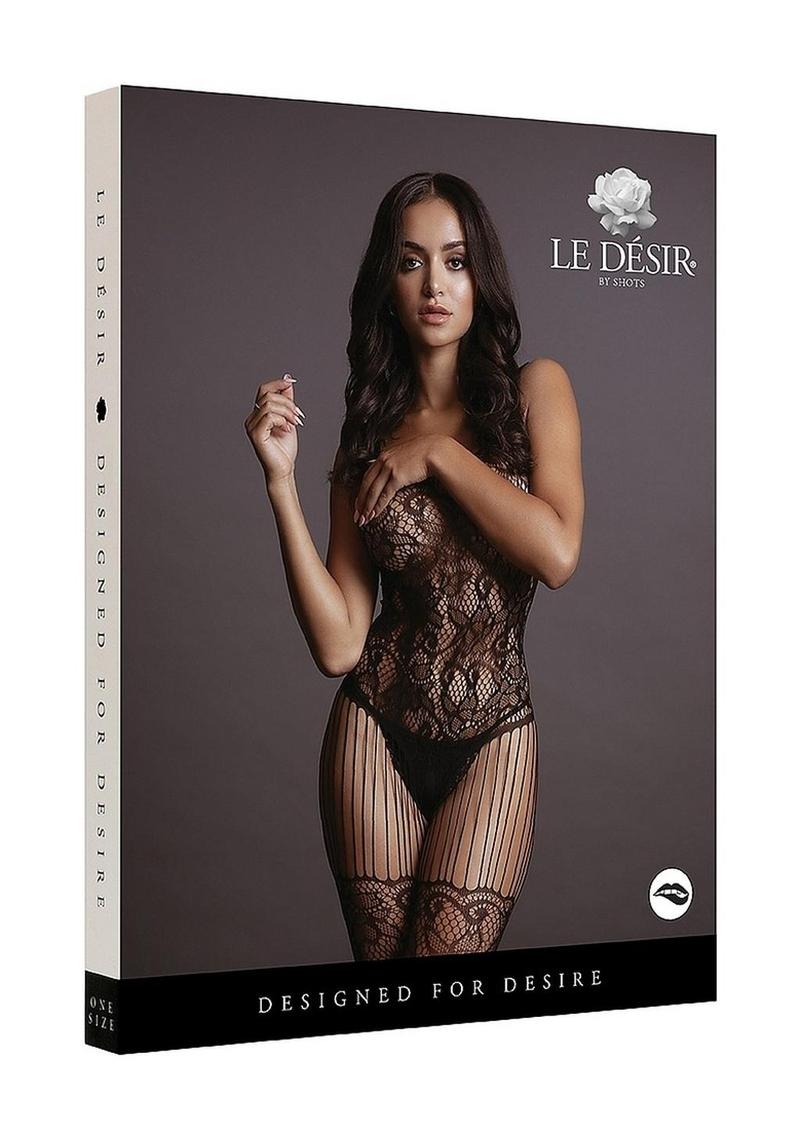 Le Desir Lace and Fishnet Bodystocking