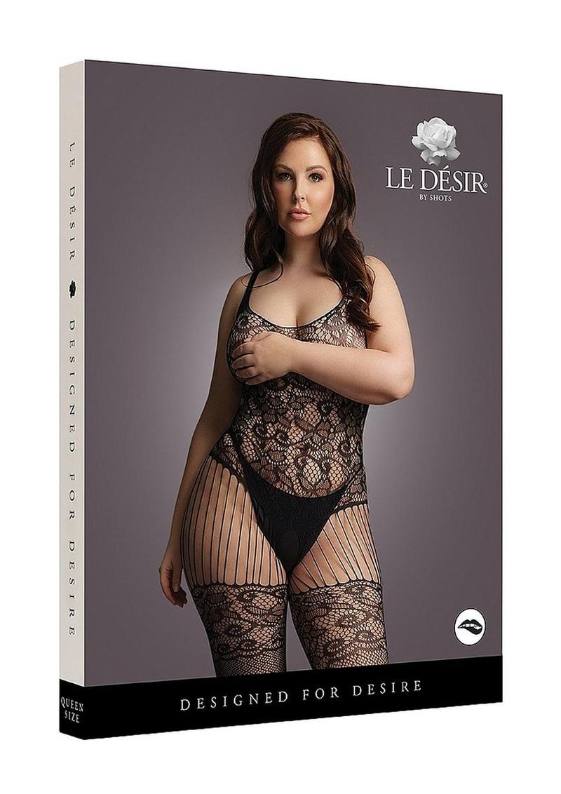 Le Desir Lace and Fishnet Bodystocking