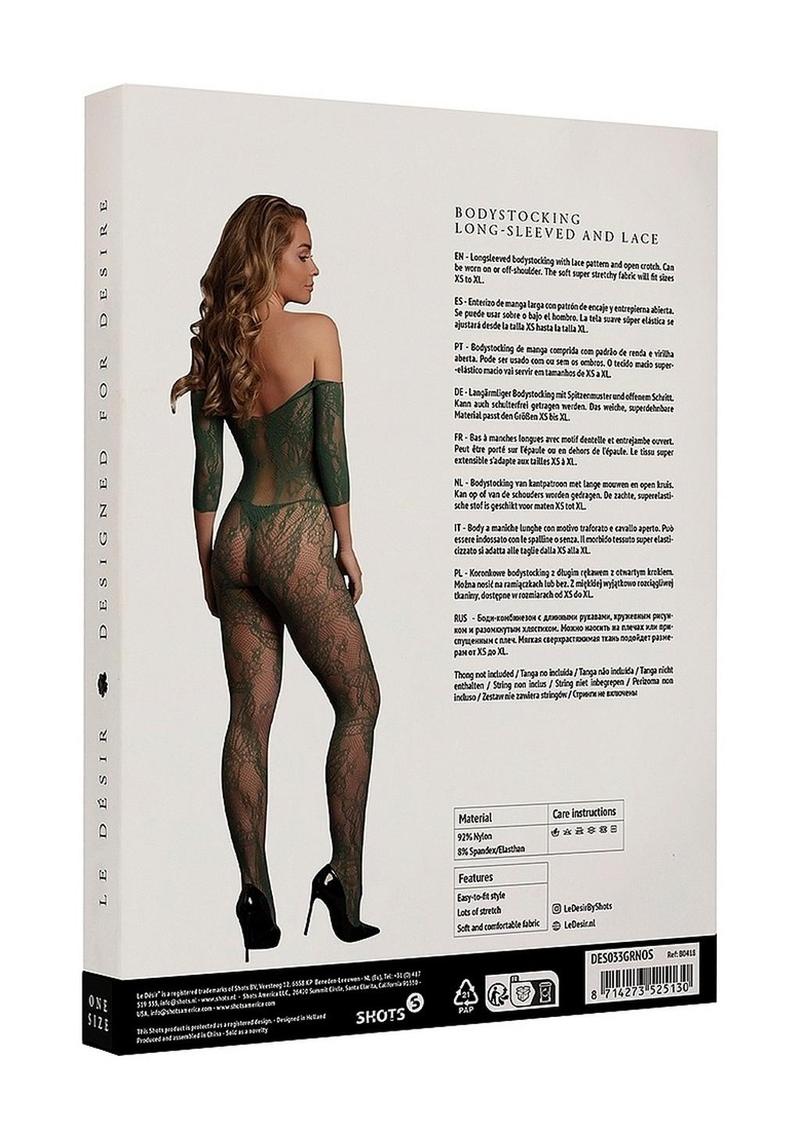 Le Desir Lace Long Sleeved Bodystocking