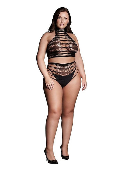 Le Desir Shade Carpo Xlvi Two Piece with Turtleneck, Crop Top and Pantie