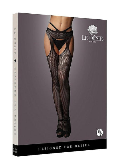 Le Desir Suspender Pantyhose with Strappy Waist