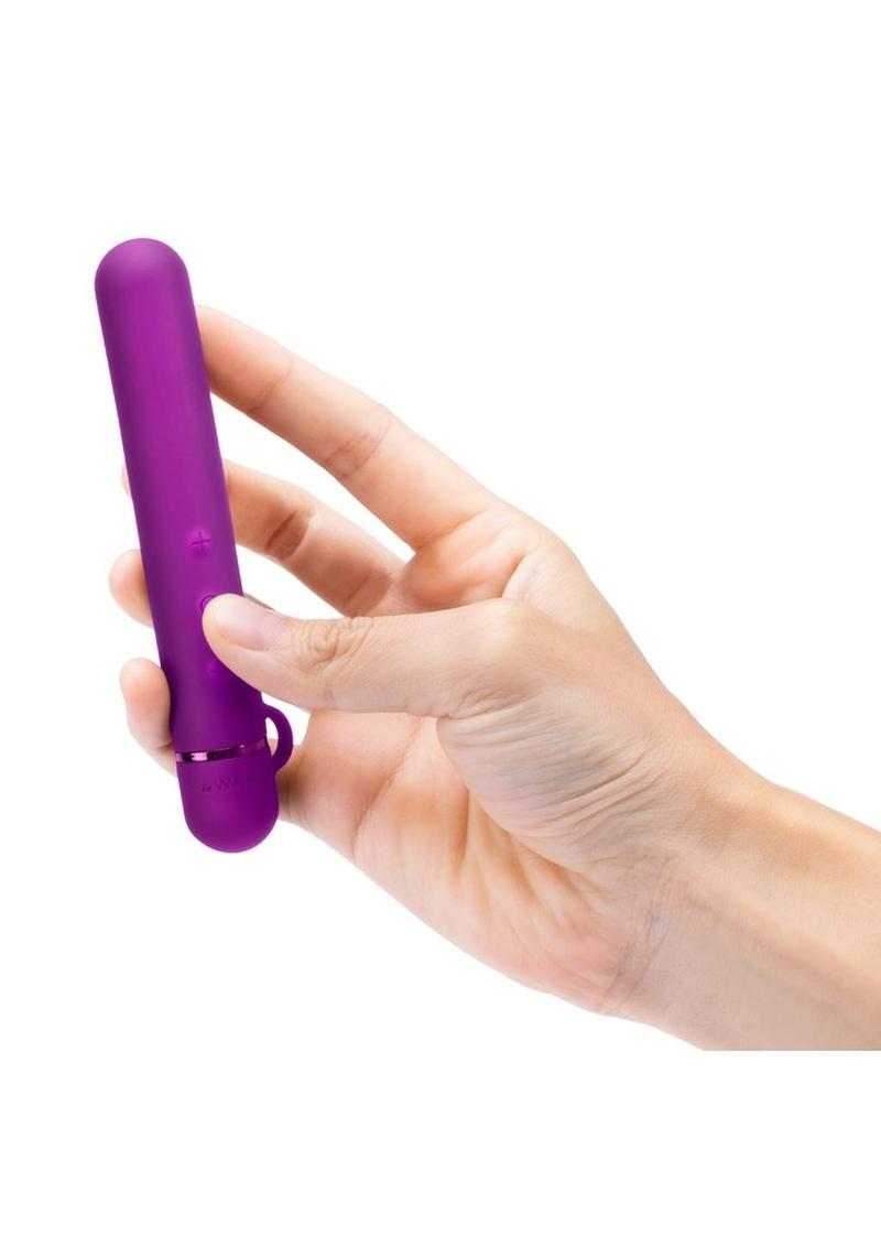 Le Wand Baton Rechargeable Silicone Vibrator - Cherry/Purple