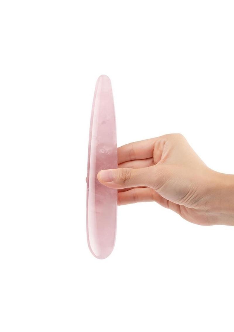 Le Wand Crystal Slim Wand with Silicone Ring - Rose Quartz - Pink