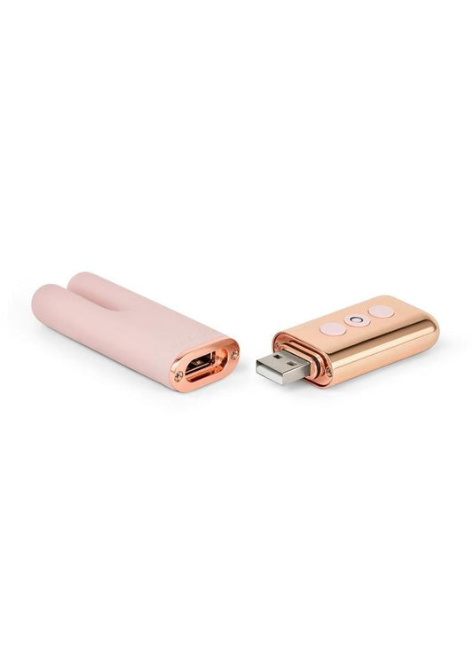 Le Wand Deux Silicone Rechargeable Dual Vibrator - Rose Gold