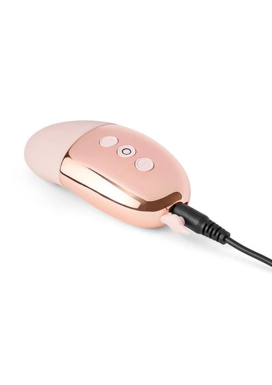 Le Wand Point Rechargeable Silicone Contoured Mini Vibrator - Rose Goild - Rose Gold