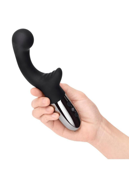 Le Wand Xo Rechargeable Silicone Dual Stimulating Vibrator - Black