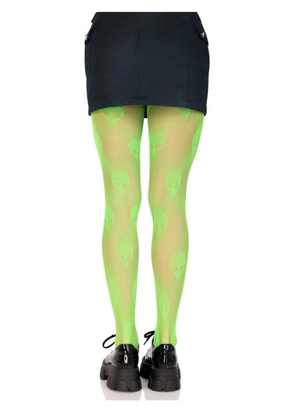 Leg Avenue Alien Net Tights - Green - One Size