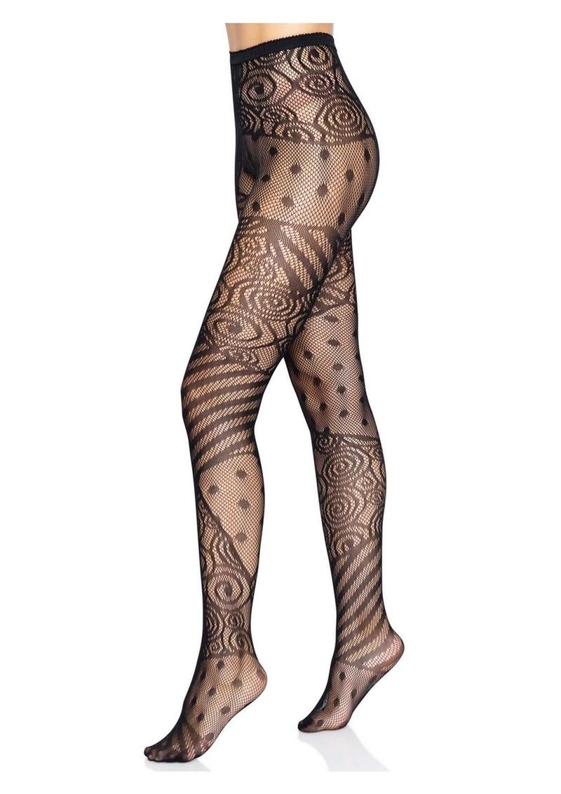 Leg Avenue Doll Net Tights - Black - One Size