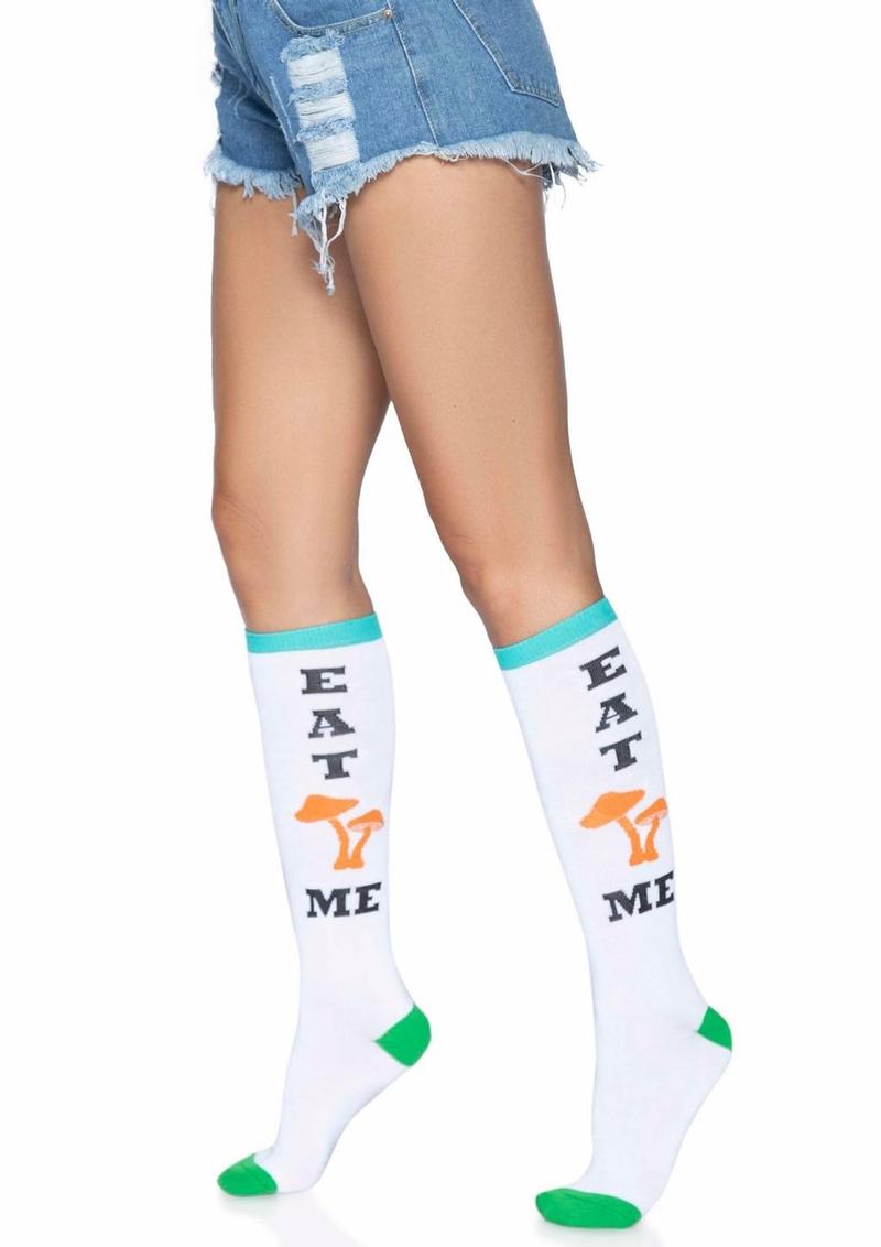 Leg Avenue Eat Me Knee Highs - Multicolor - One Size