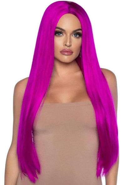 Leg Avenue Long Straight 33 Center Part Wig - Raspberry/Red - One Size