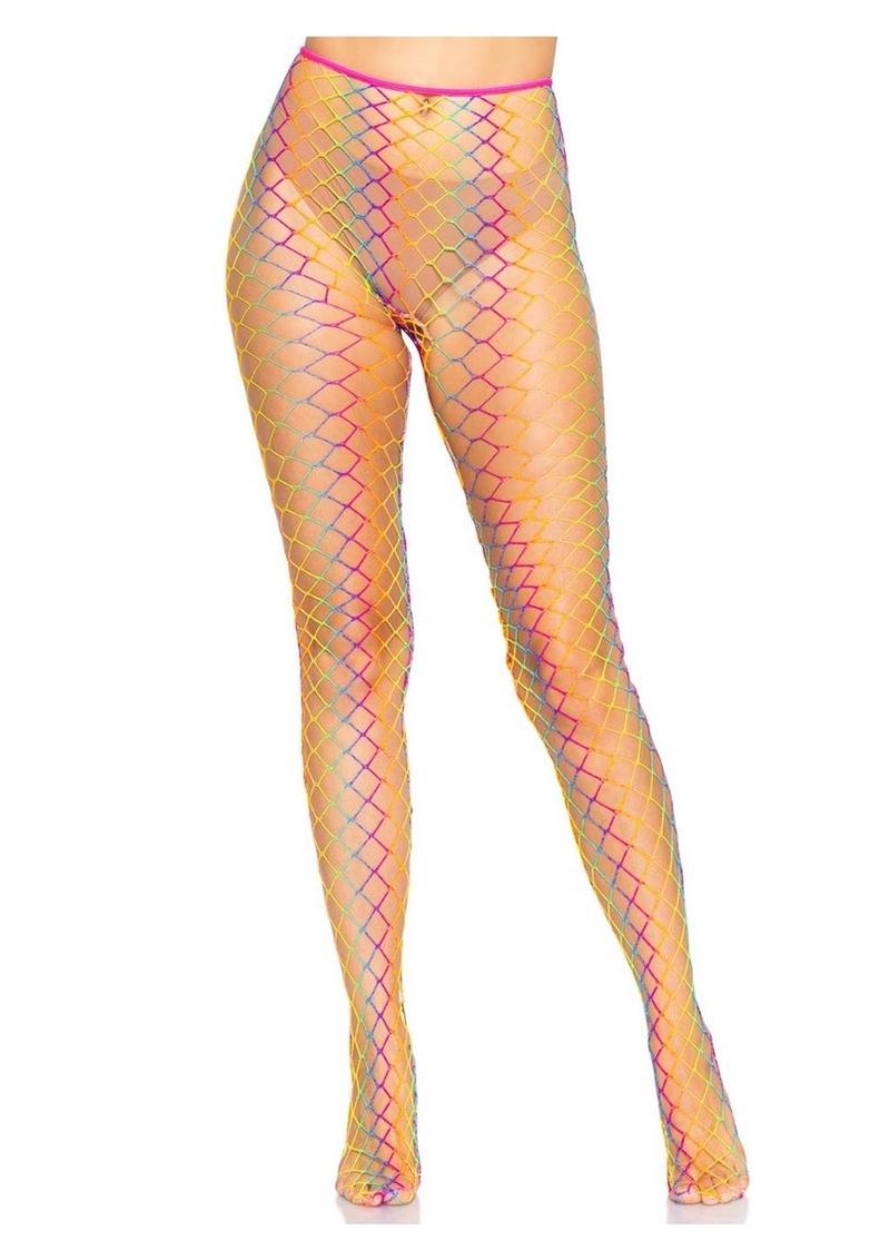 Leg Avenue Ombre Rainbow Woven Net Tight