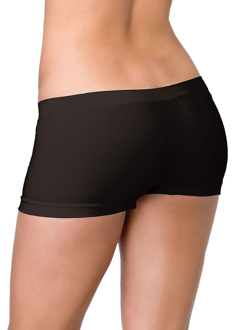 Leg Avenue Seamless Boyshorts - Black - One Size