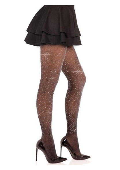 Leg Avenue Spandex Lurex Rhinestone Tights