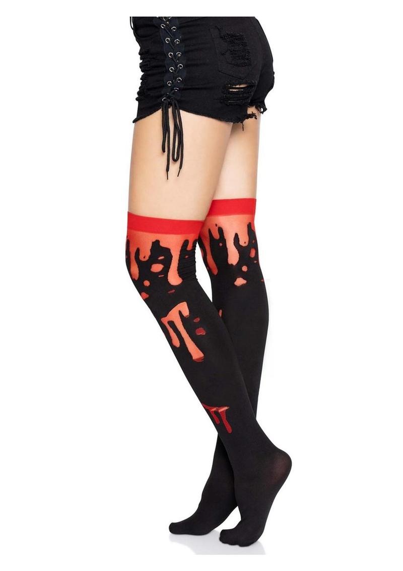 Leg Avenue Splatter Thigh Highs