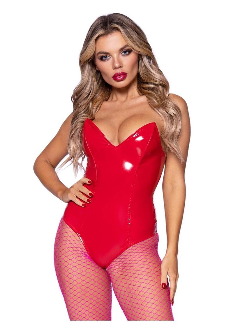 Leg Avenue Vinyl Boned Bodysuit