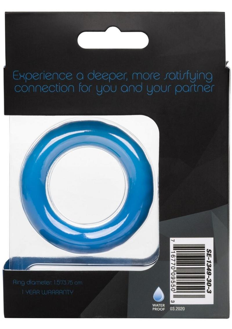 Link Up Ultra-Soft Max Silicone Cock Ring - Blue