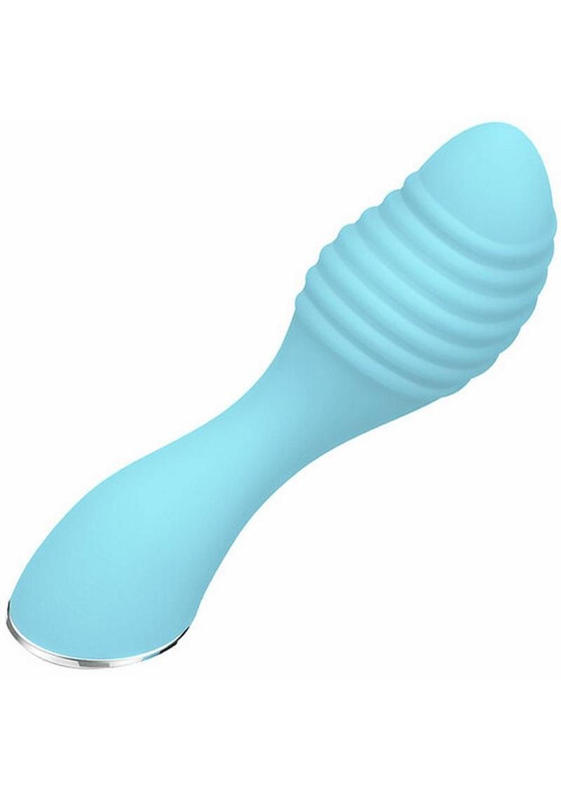 Little Dipper Rechargeable Silicone Vibrator - Aqua/Blue