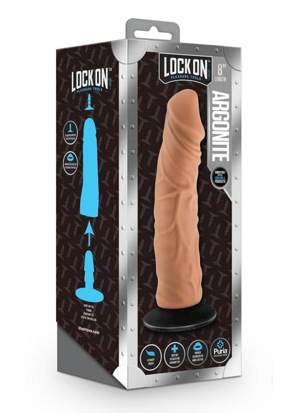 Lock On Argonite Dildo with Suction Cup Adapter