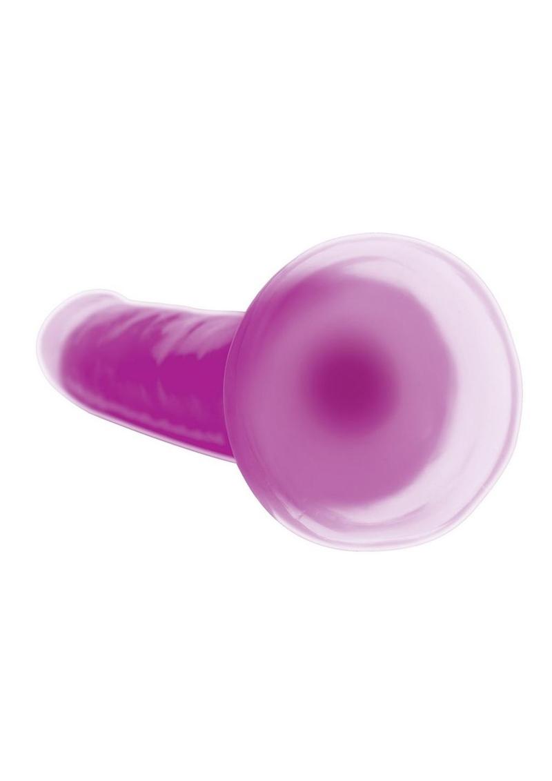 Lollicock Glow In The Dark Silicone Dildo - Glow In The Dark/Purple - 7in