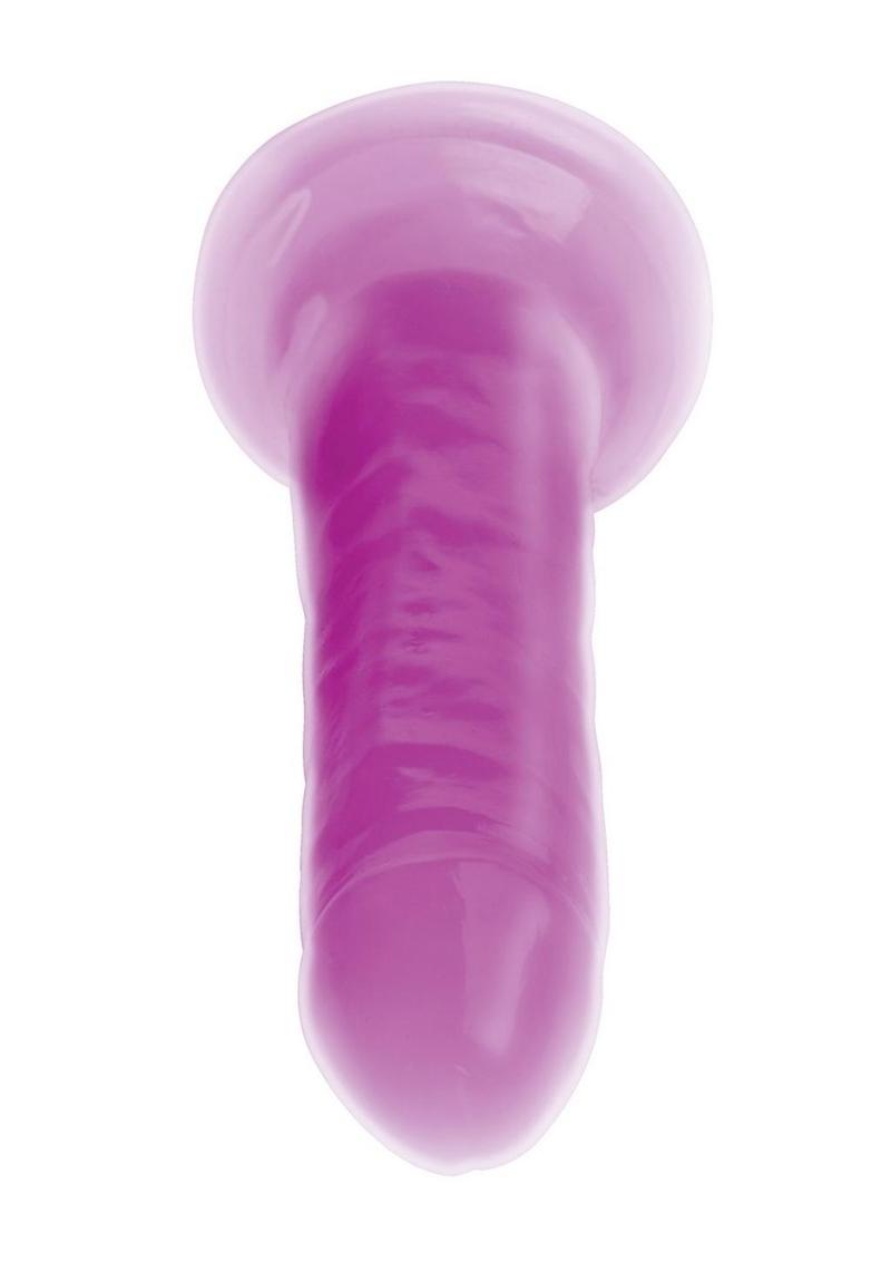 Lollicock Glow In The Dark Silicone Dildo - Glow In The Dark/Purple - 7in