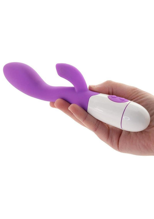 Lotus Sensual Massager #2 Silicone Rabbit Vibrator - Purple/White