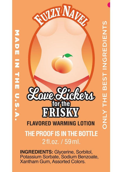 Love Lickers Peach Flavored Warming Massage Oil 2oz - Fuzzy Navel