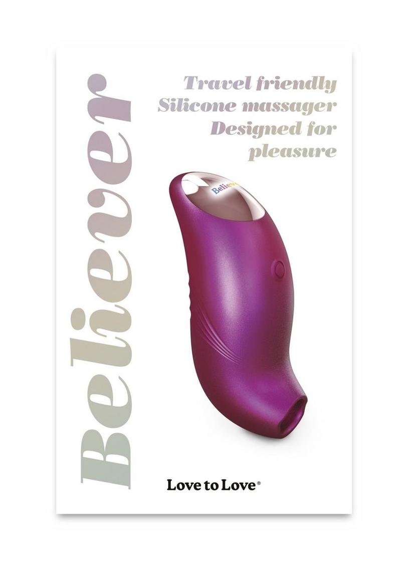 Love to Love Believer Rechargeable Silicone Clitoral Stimulator - Iridescent