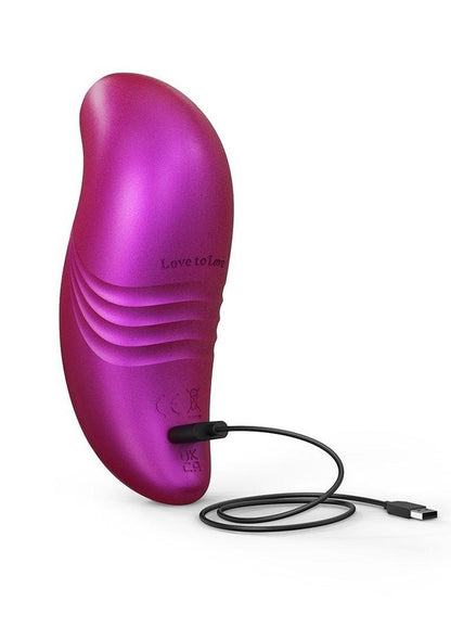 Love to Love Believer Rechargeable Silicone Clitoral Stimulator - Iridescent - Berry/Pink