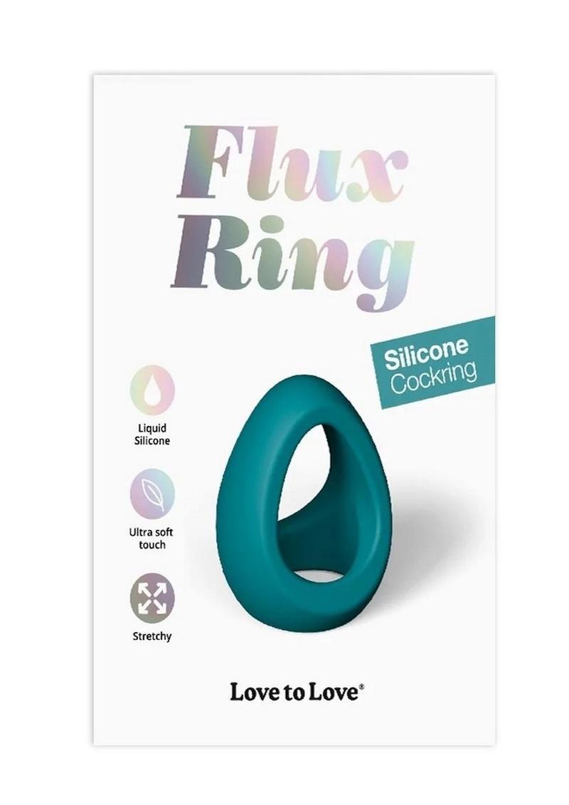 Flux Ring Silicone Cock Ring - Teal Me - Teal