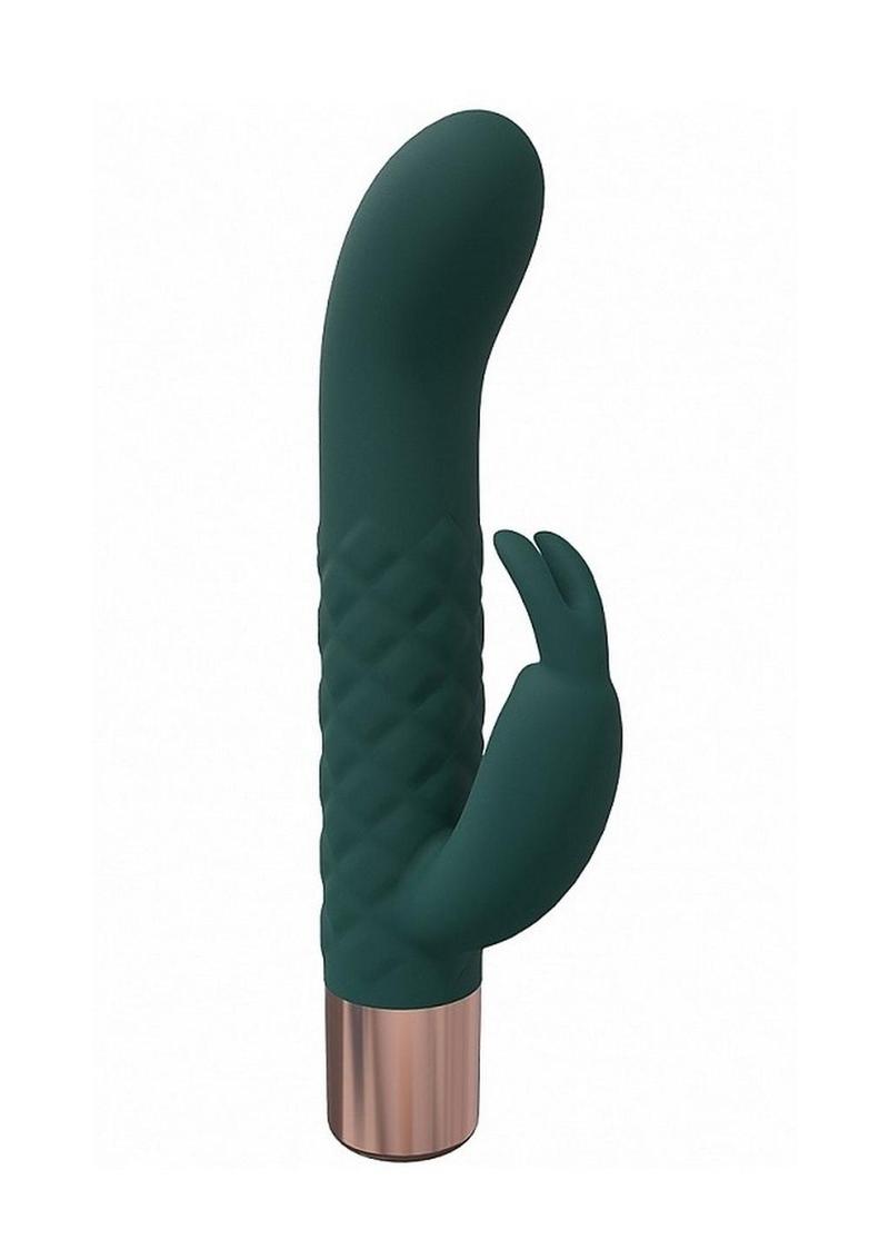 Loveline Devotion Silicone Rechargeable 10 Speed Mini Rabbit - Forest - Green