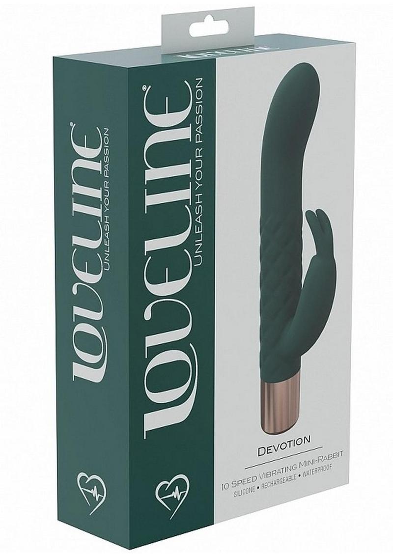 Loveline Devotion Silicone Rechargeable 10 Speed Mini Rabbit - Forest