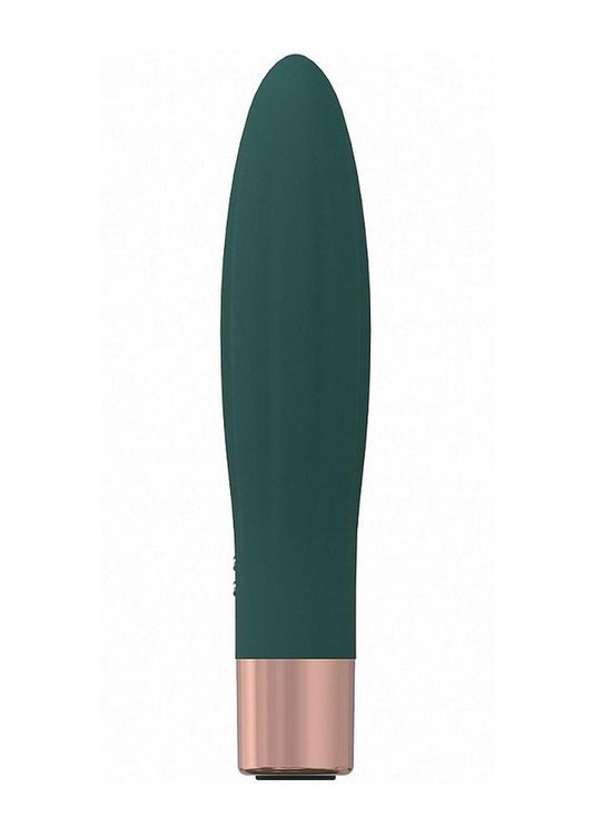 Loveline Fame Silicone Rechargeable 10 Speed Mini Vibrator - Forest - Green