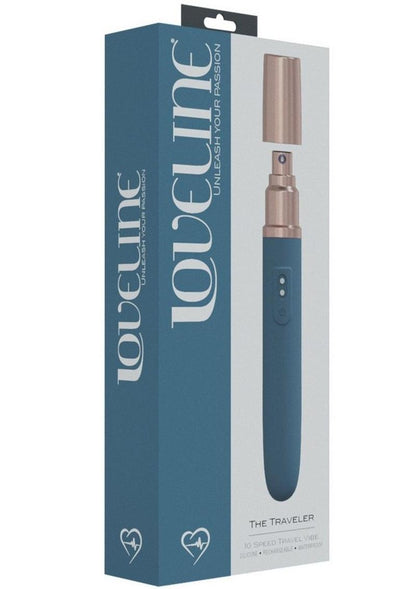 Loveline The Traveler Rechargeable 10 Speed Travel Vibe - Blue