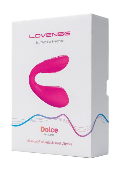 Lovense Dolce Silicone Rechargeable Dual Vibrator - Pink