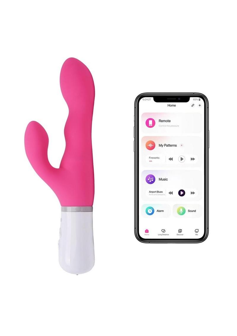 Lovense Nora Remote Controlled Rabbit Vibrator - Pink