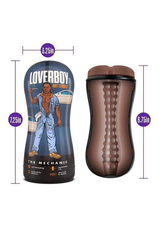 Loverboy The Mechanic Self Lubricating Anal Pocket Stroker - Chocolate