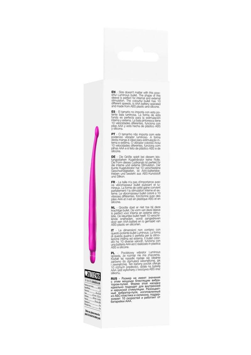 Luminous Lyra Bullet with Silicone Sleeve - Fuchsia/Pink