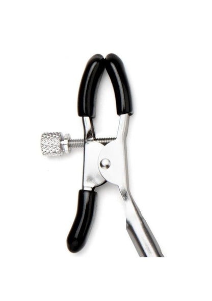 Lux Fetish Adjustable Nipple and Clitoral Clamps - Black