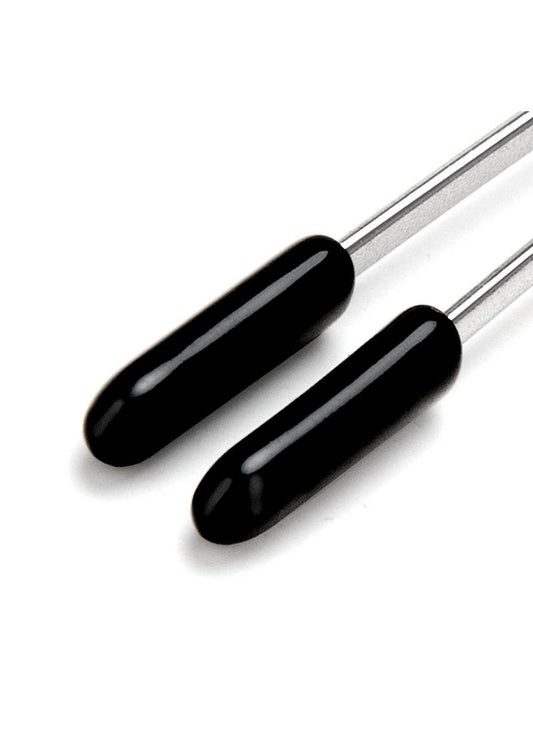 Lux Fetish Adjustable Tweezer Nipple Clips - Black