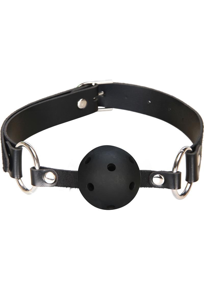 Lux Fetish Breathable Ball Gag - Black