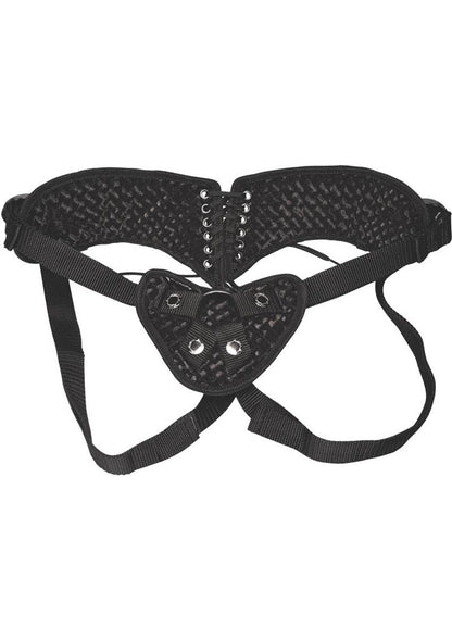 Lux Fetish Diamond Velvet Strap-On Corset Adjustable