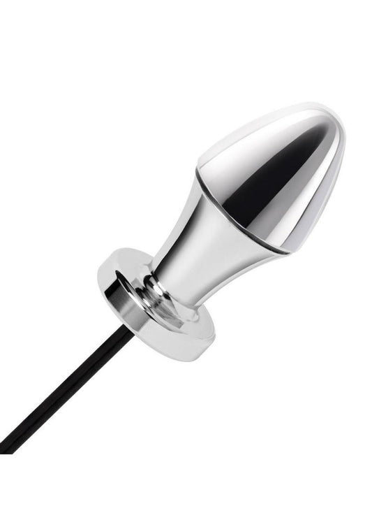 Lux Fetish Electro Sex Shock Butt Plug with Remote Control - Black