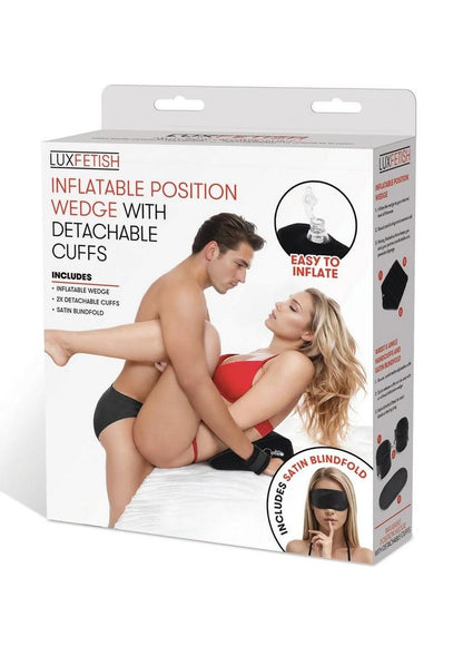 Lux Fetish Inflatable Position Wedge with Detachable Cuffs