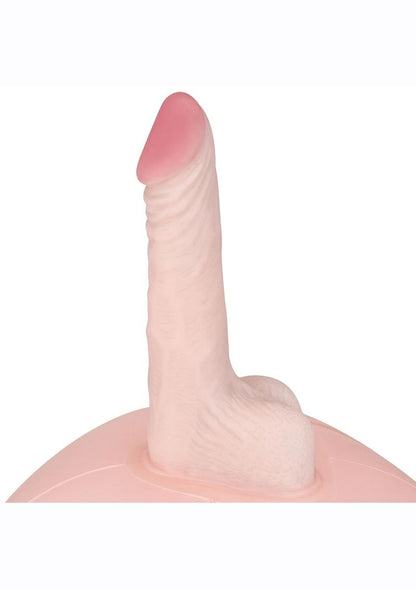 Lux Fetish Inflatable Sex Ball with Vibrating Realistic Dildo and Remote Control - Pink