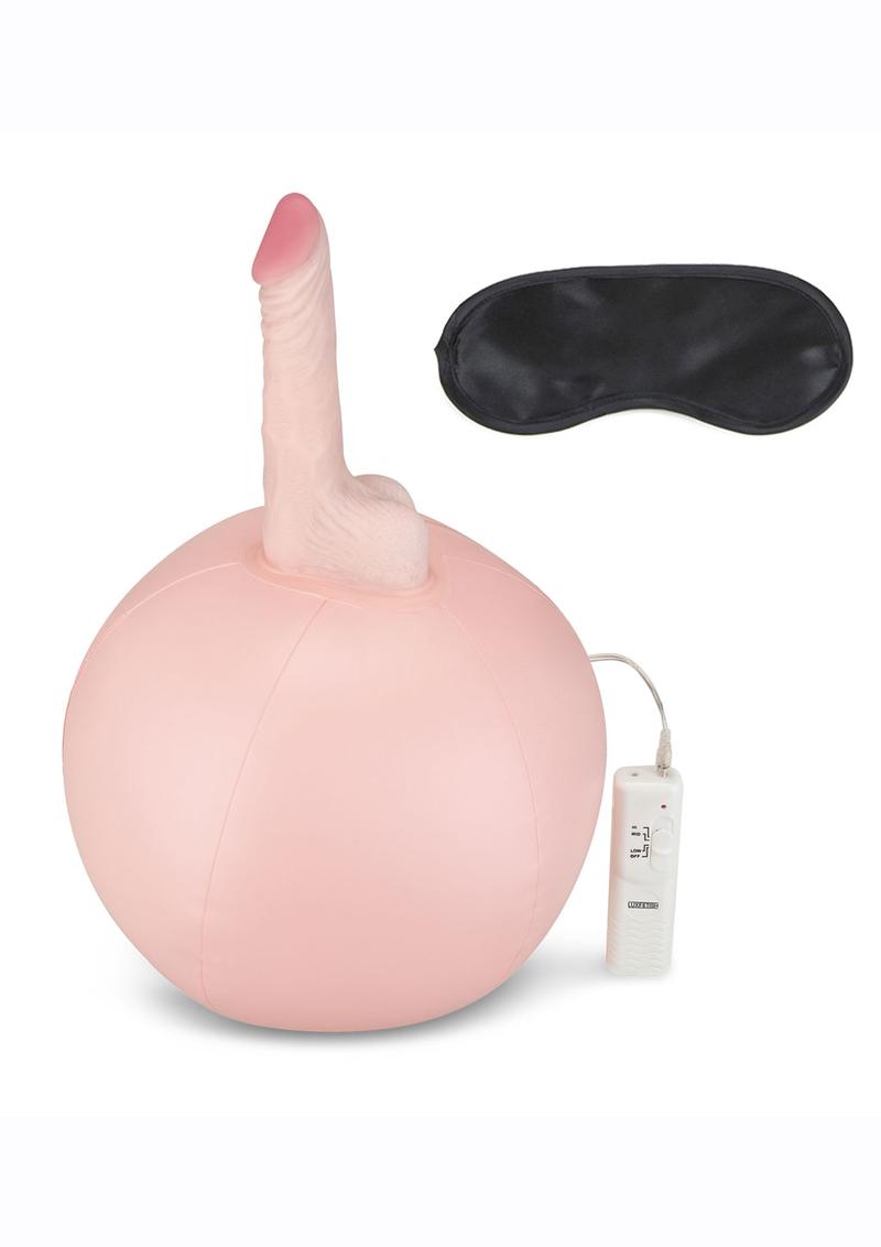 Lux Fetish Inflatable Sex Ball with Vibrating Realistic Dildo and Remote Control