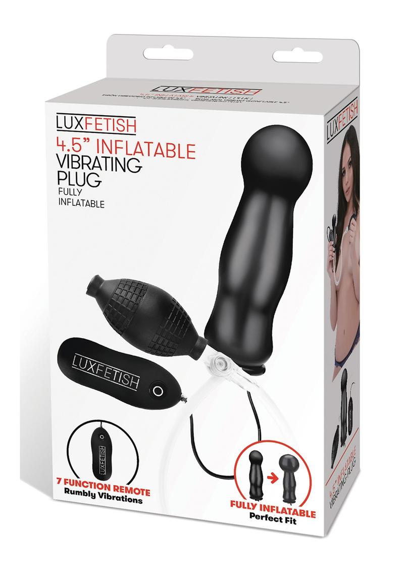 Lux Fetish Inflatable Vibrating Butt Plug with Remote Control