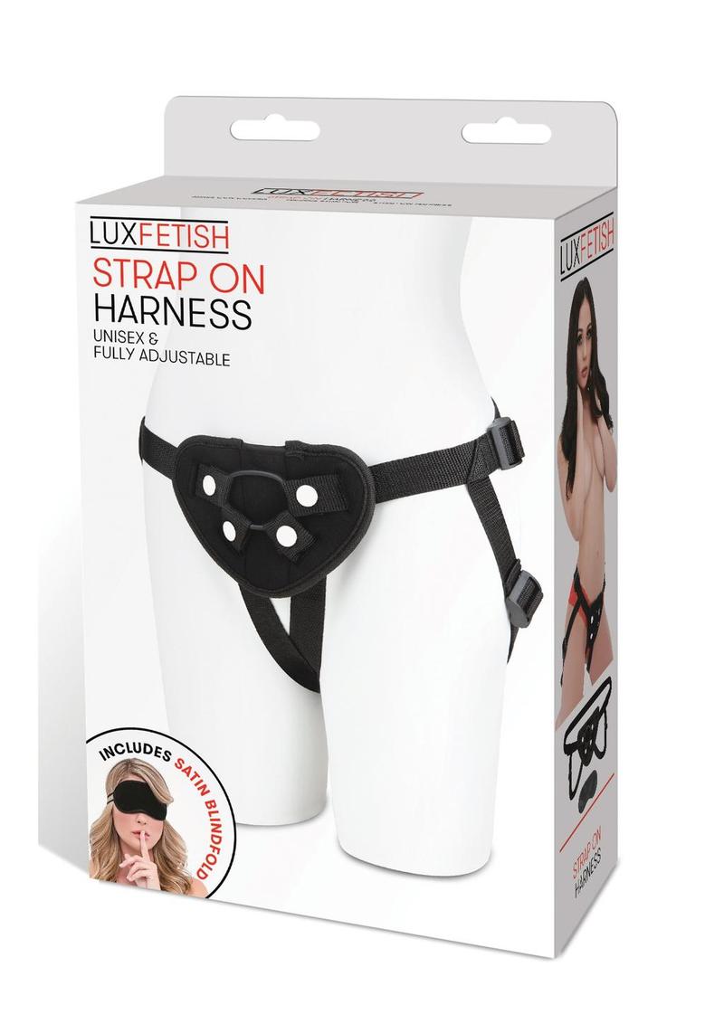 Lux Fetish Neoprene Strap-On Harness - Black