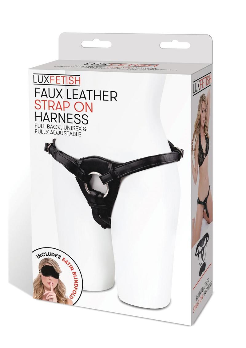 Lux Fetish Patent Leather Strap-On Harness Adjustable