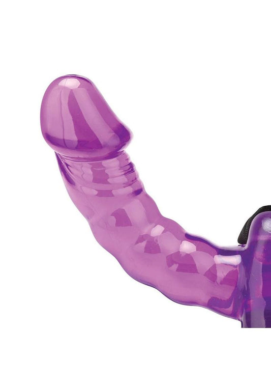 Lux Fetish Pleasure For 2 Double-Ended Strap-On - Purple