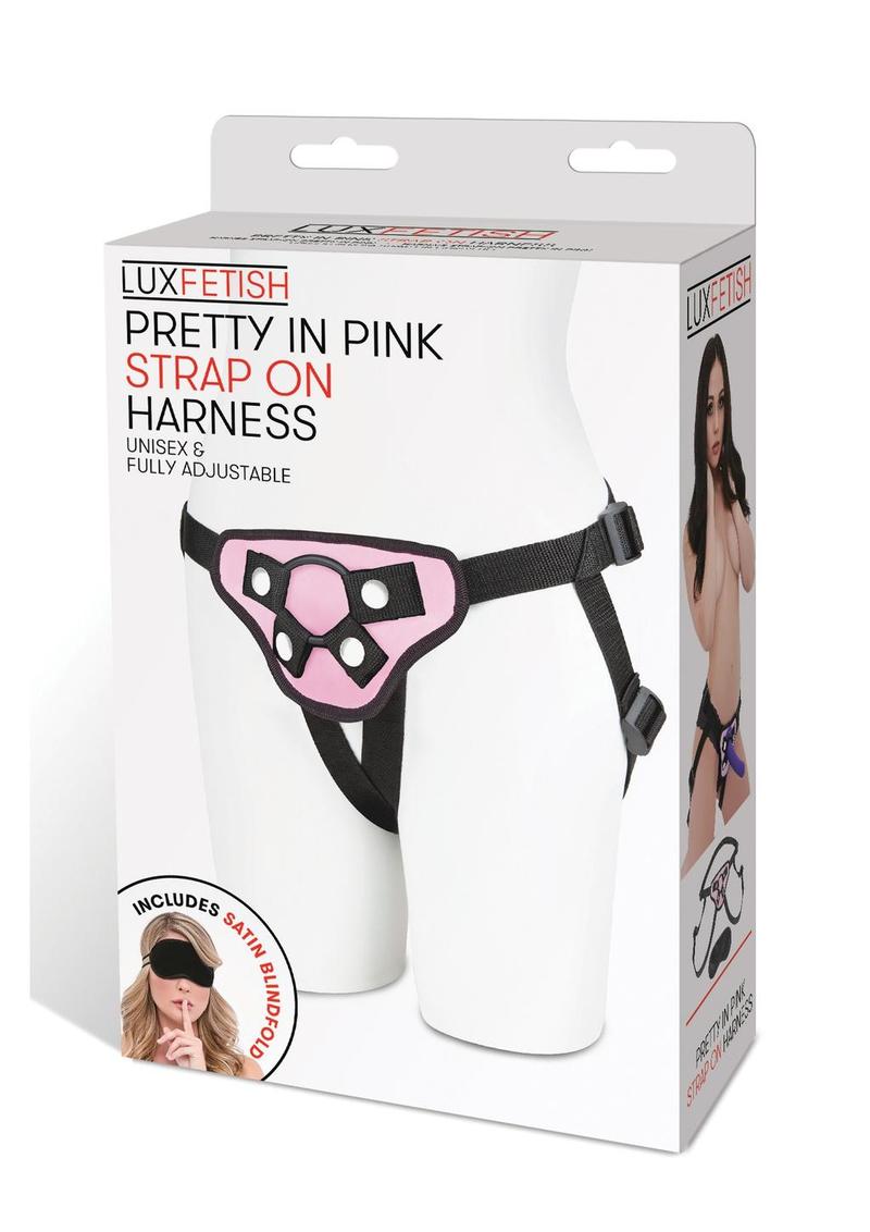 Lux Fetish Pretty In Pink Strap-On Harness Adjustable